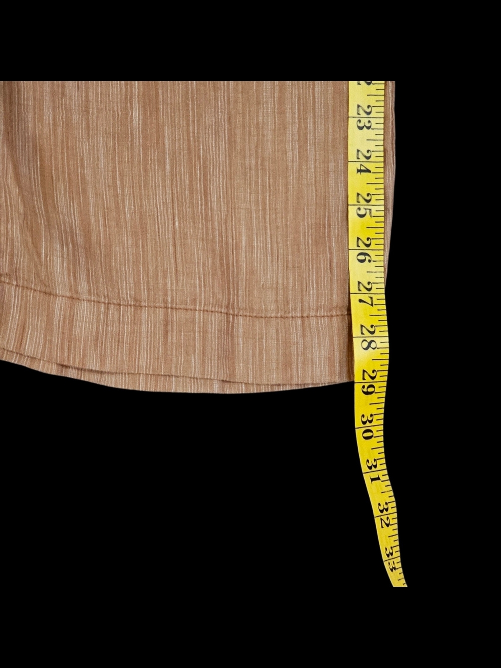 Athleta Cabo Linen Textured Wide Leg Pants Size 10 Brown Striped Drawstring 6576 - Picture 10 of 13